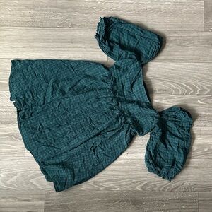 Plaid Puff Sleeve Dress